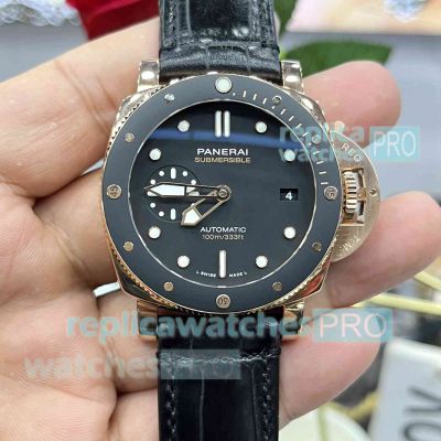 VS Swiss Clone Panerai Pam974 Luminor Submersible 42 3 Days Rose Gold Case Watch 